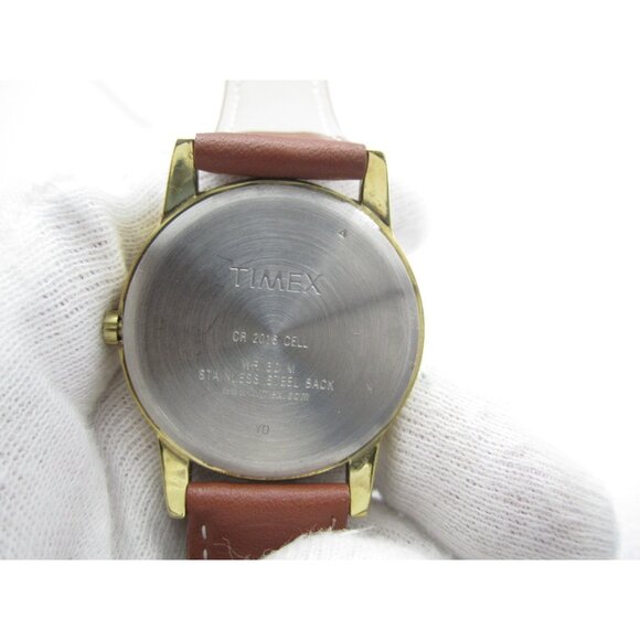 Women Timex Quartz WR Analog 35mm Round Watch (H971) "New Battery" - Picture 4 of 10